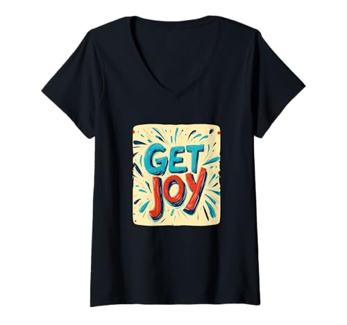 Damen Feiern Sie ein glückliches Outfit mit Get Joy Appeal T-Shirt mit V-Ausschnitt Damen Feiern Sie ein glückliches Outfit mit Get Joy Appeal T-Shirt mit V-Ausschnitt von Get Joy