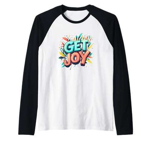 Pretty Get Joy Statement Emblem für Jungen und Mädchen Raglan von Get Joy