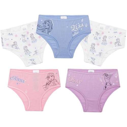 Get Trend Disney Frozen Unterhosen Mädchen 5er Pack Weiche Slips 100% Baumwolle Unterwäsche für Kinder und Kleinkinder (9-10 Jahre, Multi Frozen 5er-Pack) von Get Trend