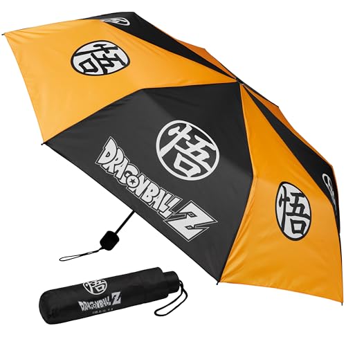 Get Trend Dragon Ball Z Regenschirm Kinder Teen Stabil Windfest 110 cm Spannweite Taschenschirm Geschenk für Jungs (Multi Dragon Ball Z) von Get Trend