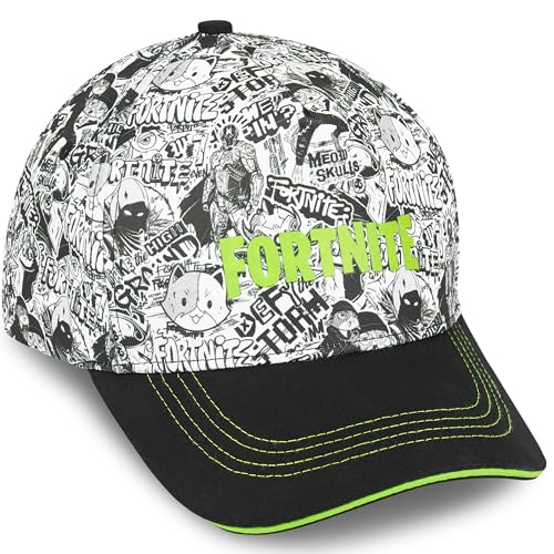 Get Trend Fortnite Basecap Kinder Jungen Teenager mit Snapback Verschluss Sommer Kappe Gamer Geschenk für Kinder (6-14 Jahre, Schwarz Fortnite Cap) von Get Trend