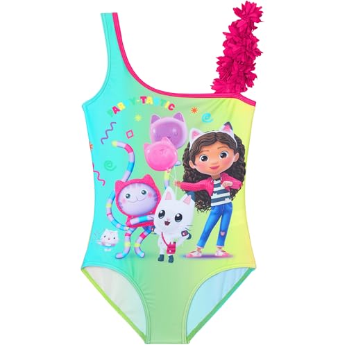 Get Trend Gabbys Dollhouse Badeanzug Mädchen Schwimmanzug Einteiler Bequemer Kinder Bademode Swimsuit zum Schwimmen Strand Urlaub (6-7 Jahre, Mehrfarbig Gabby’s Dollhouse) von Get Trend