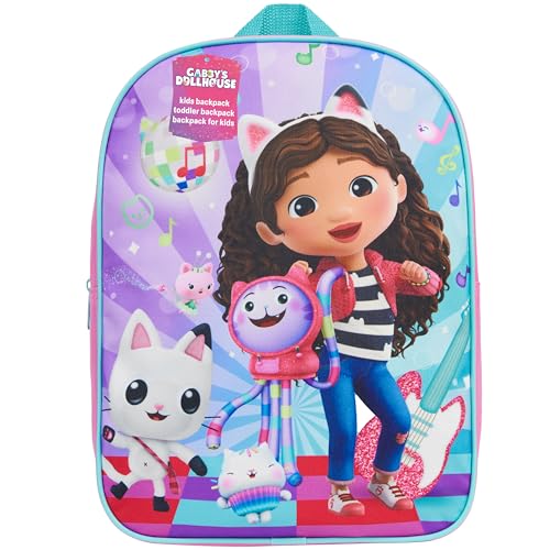 Get Trend Gabbys Dollhouse Rucksack Kinder 3+ Jahre Kinderrucksack Tagesrucksack Leicht Vorschule Verstellbarer Gurt (Multi Gabby's Dollhouse) von Get Trend