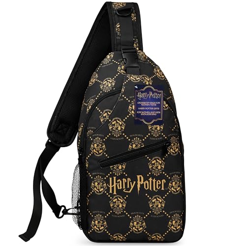 Get Trend Harry Potter Umhängetasche Mädchen Teenager Sling Bag mit Verstellbaren Riemen Crossbody Bag Kinder Handy Reise Sport (Schwarz Harry Potter) von Get Trend