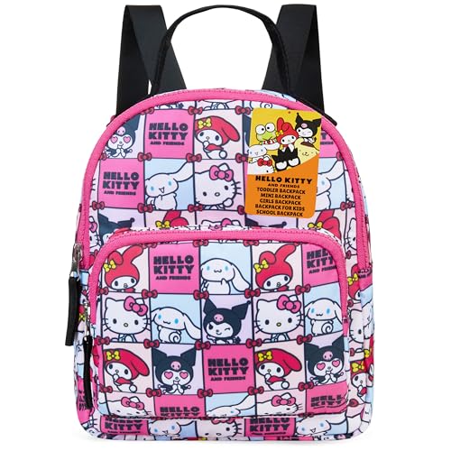 Get Trend Hello Kitty Rucksack Mädchen Tagesrucksack Kinder Cute Kawaii Backpack für Kindergarten Kita Vorschule Reisen (Rosa Hello Kitty) von Get Trend