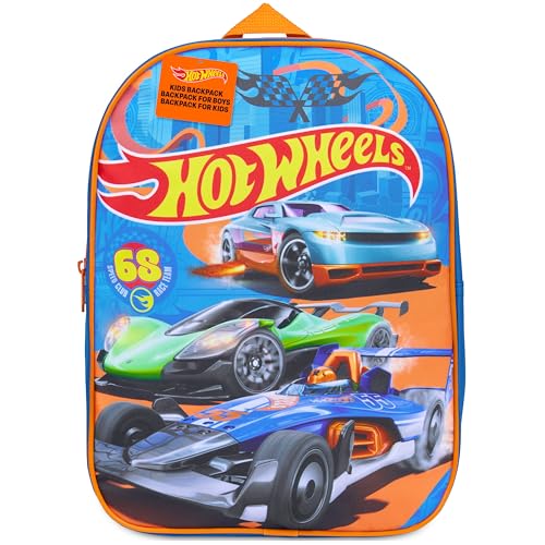 Get Trend Hot Wheels Rucksack Kinder 3+ Jahre Kinderrucksack Tagesrucksack Leicht Vorschule Verstellbarer Gurt (Blau Hot Wheels) von Get Trend
