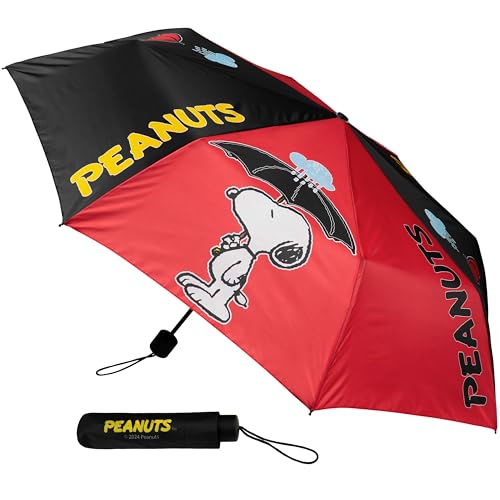 Get Trend Peanuts Snoopy Regenschirm Kinder Teenager Stabil Windfest 110 cm Spannweite Taschenschirm Geschenk für Mädchen (Multi Snoopy) von Get Trend