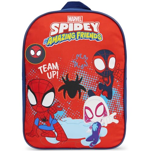 Get Trend Marvel Spidey Rucksack Kinder 3+ Jahre Kinderrucksack Tagesrucksack Leicht Vorschule Verstellbarer Gurt (Rot Spidey) von Get Trend