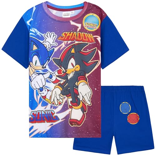 Get Trend Sonic The Hedgehog Pyjama Jungen Shadow Schlafanzug Kinder Kurz Lounge Set für den Sommer Geschenke für Jungs (5-6 Jahre, Blau Sonic 1er Pack) von Get Trend