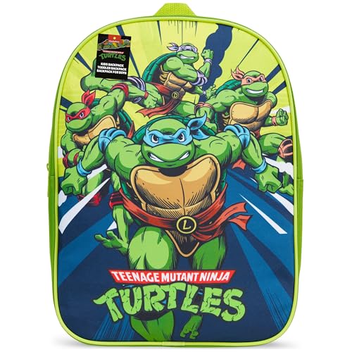 Get Trend Teenage Mutant Ninja Turtles Rucksack Kinder 3+ Jahre Kinderrucksack Tagesrucksack Leicht Vorschule Verstellbarer Gurt (Grün TMNT) von Get Trend