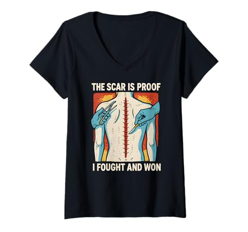 Damen Chirurgie Patient I Fought and Won Cool Mens Get Well T-Shirt mit V-Ausschnitt Damen Chirurgie Patient I Fought and Won Cool Mens Get Well T-Shirt mit V-Ausschnitt von Get Well Hospital Patient Surgery Recover Apparel