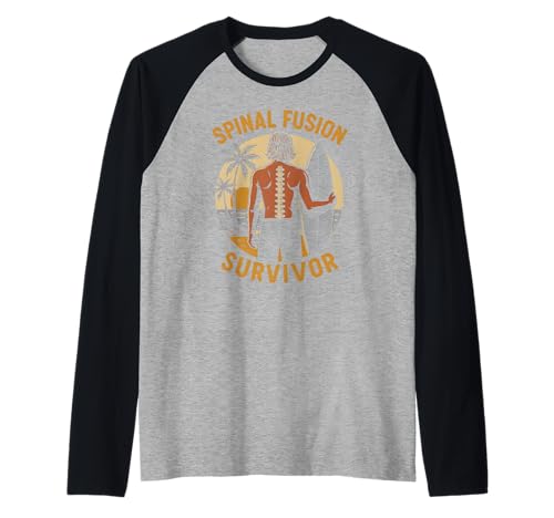Rückenchirurgie Wirbelsäulenfusion Survivor Cool Herren Erholung Raglan Rückenchirurgie Wirbelsäulenfusion Survivor Cool Herren Erholung Raglan von Get Well Hospital Patient Surgery Recover Apparel
