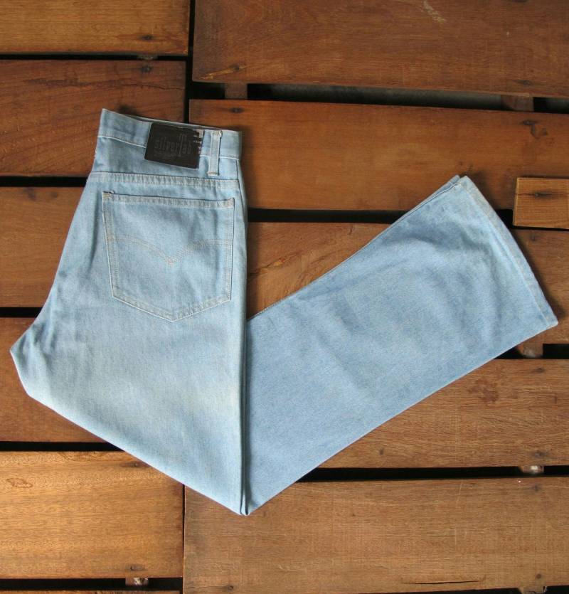 90Er Jahre Levi Strauss Silver Tab Hohe Taille Boot Cut Leg Jeans W30 Vintage Levis Mittelblaue High Rise Mom von Get2used