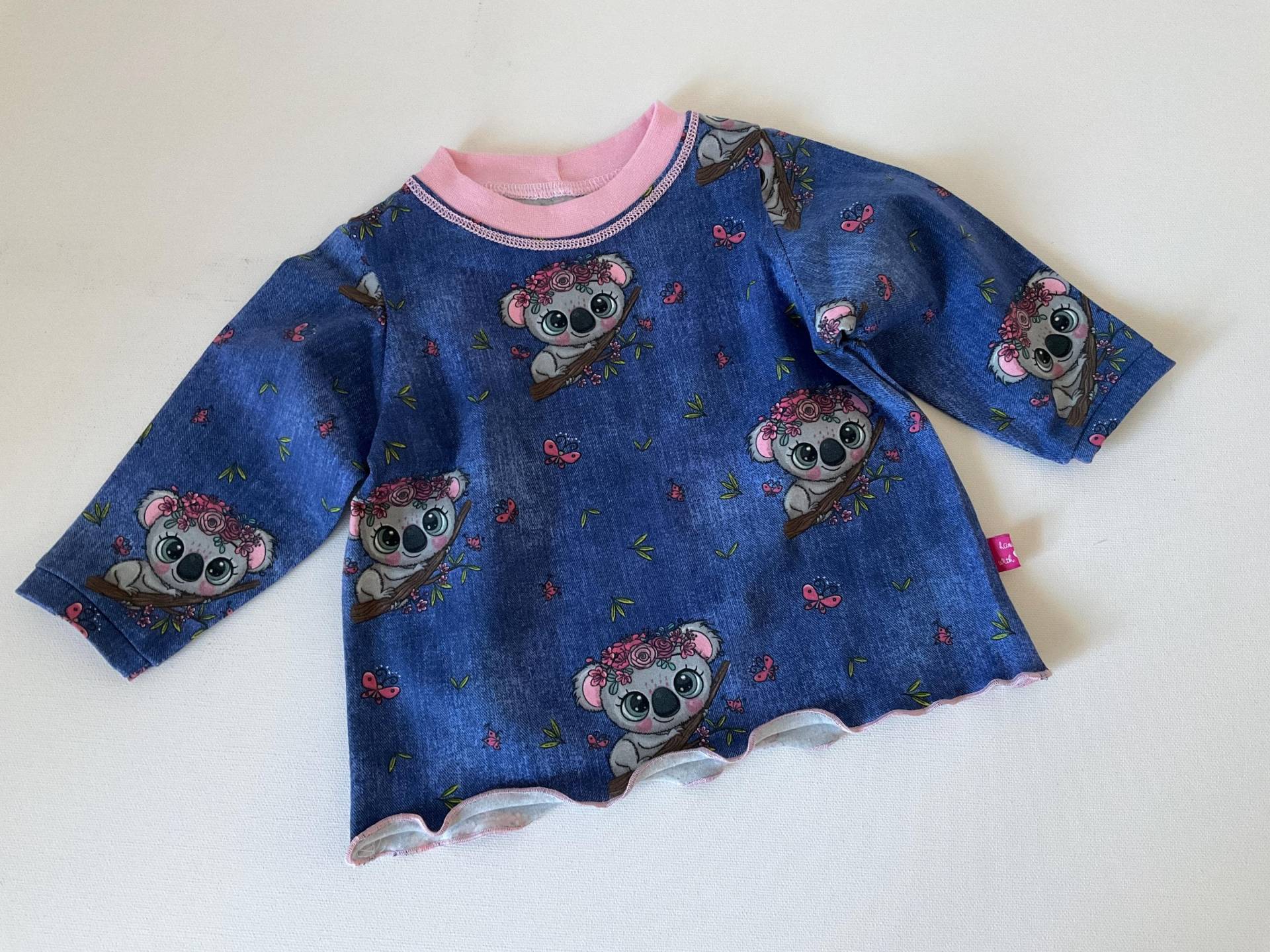Gr. 74 Shirt Baby Mädchen Pullover Babyshirt Sweatshirt Langatrm Koala Öko Bio Jersey von GetForTen