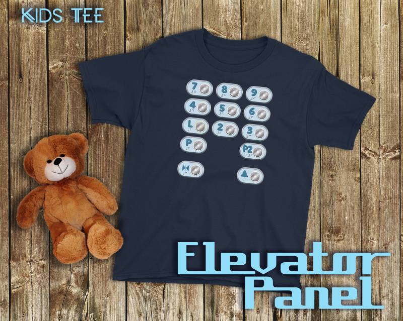 Aufzug Shirt Für Kinder Kleidung Panel Knöpfe Kunst Geschenk Jungen Und Mädchen Größe S, M, L, Xl von GetHopped