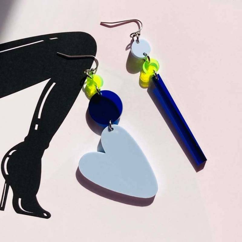 Bunte Acryl Herz Ohrringe // Accessoire Statement Piece Freundschaft Love Corazon Bunte Acryl Herz Ohrringe // Accessoire Statement Piece Freundschaft Love Corazon von GetMadeinLA