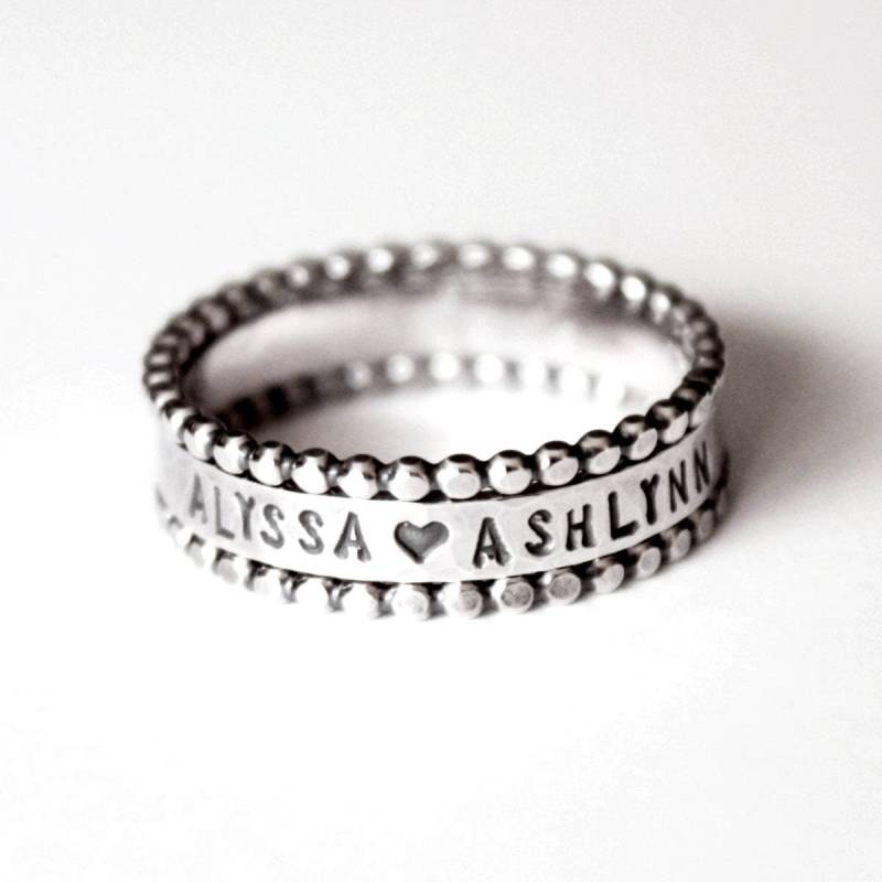 Ring - Mutter Sterling Silber Kinder Ringe Muttertag Enkel Familie Gravur Gestempelt von GetNoticed