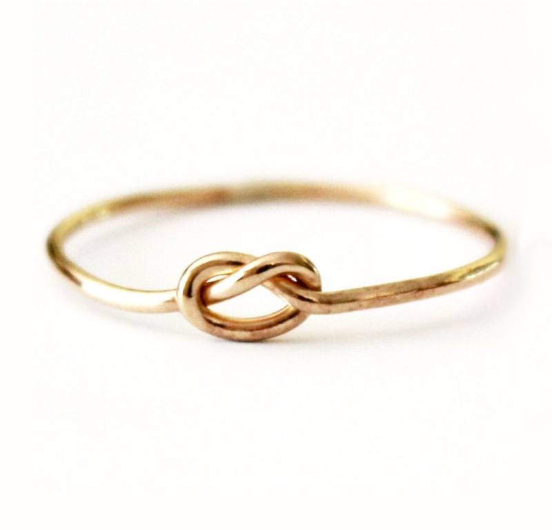 Ring - Zierliche True Lover Es Knot 14K Gold Filled Love 925 Sterling Silber Versprechen Freundschaft Beste Freundin von GetNoticed