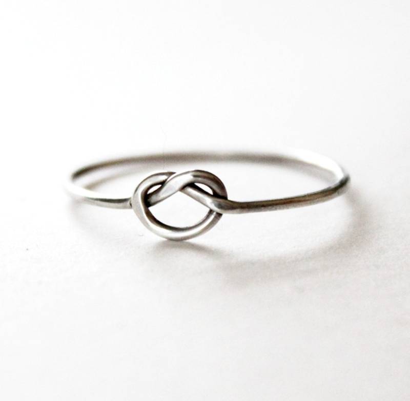 Zierliche Wahre Liebhaber-Knoten-Ring - Sterlingsilber Love Knot 925 Knoten-Ring -14 K Goldfill Rose Gold Versprechen Freundschaft Bester Freund von GetNoticed