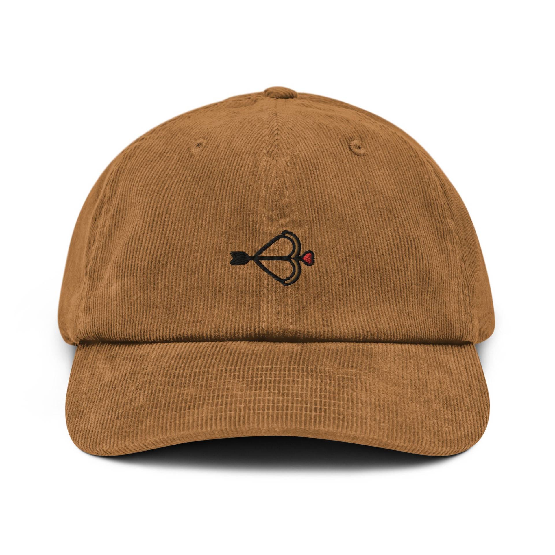 Amor's Arrow Cord Hut, Handgemachte Bestickte Dad Cap - Mehrere Farben von GetStitch