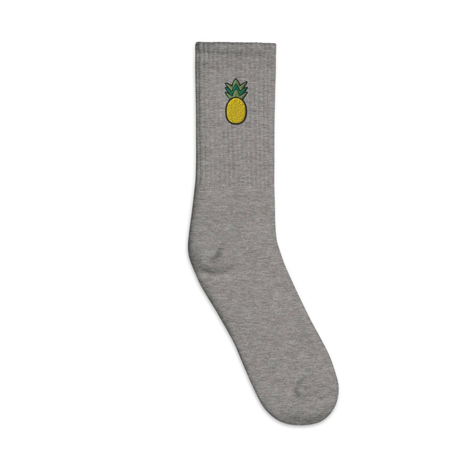 Ananas Bestickte Socken, Premium Lange Socken Geschenk - Mehrere Farben von GetStitch
