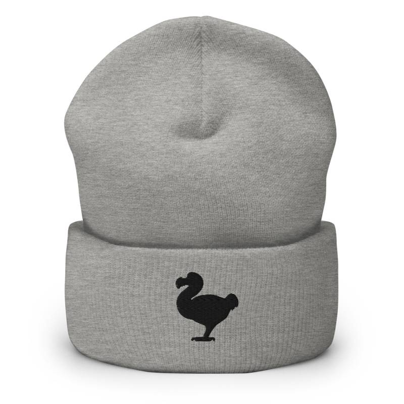 Ausgestorbene Dodo-Vogel Bestickte Mütze, Handgefertigte Manschette Stricken Unisex Slouchy Erwachsene Wintermütze Mütze Geschenk von GetStitch