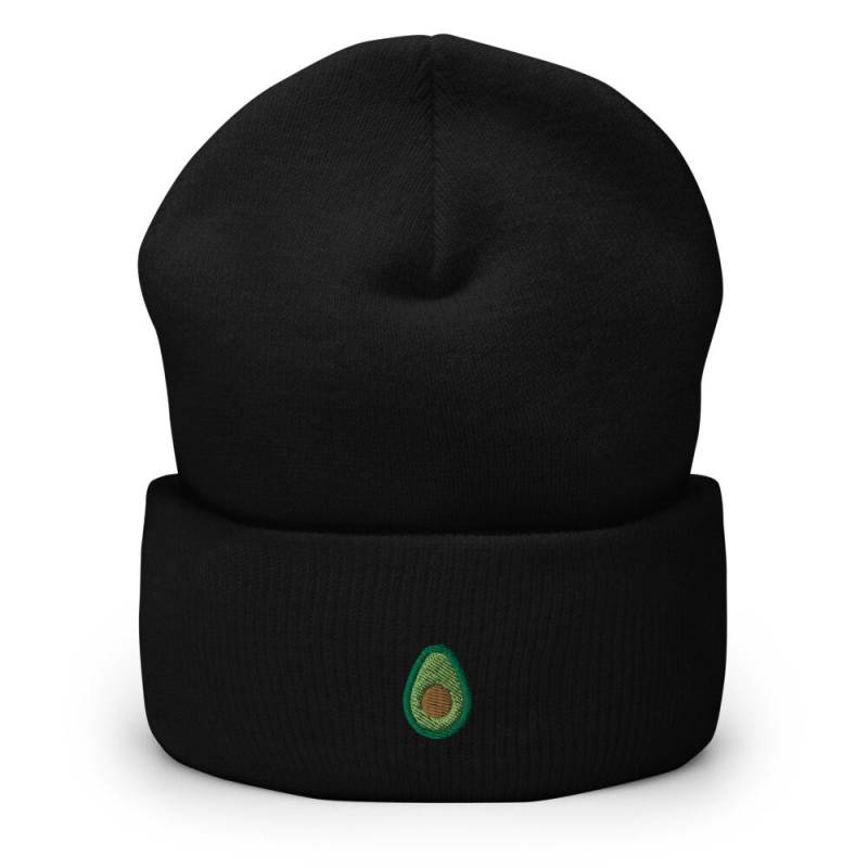 Avocado Bestickte Mütze, Handgefertigte Manschette Stricken Unisex Slouchy Erwachsene Winter Mütze Geschenk von GetStitch