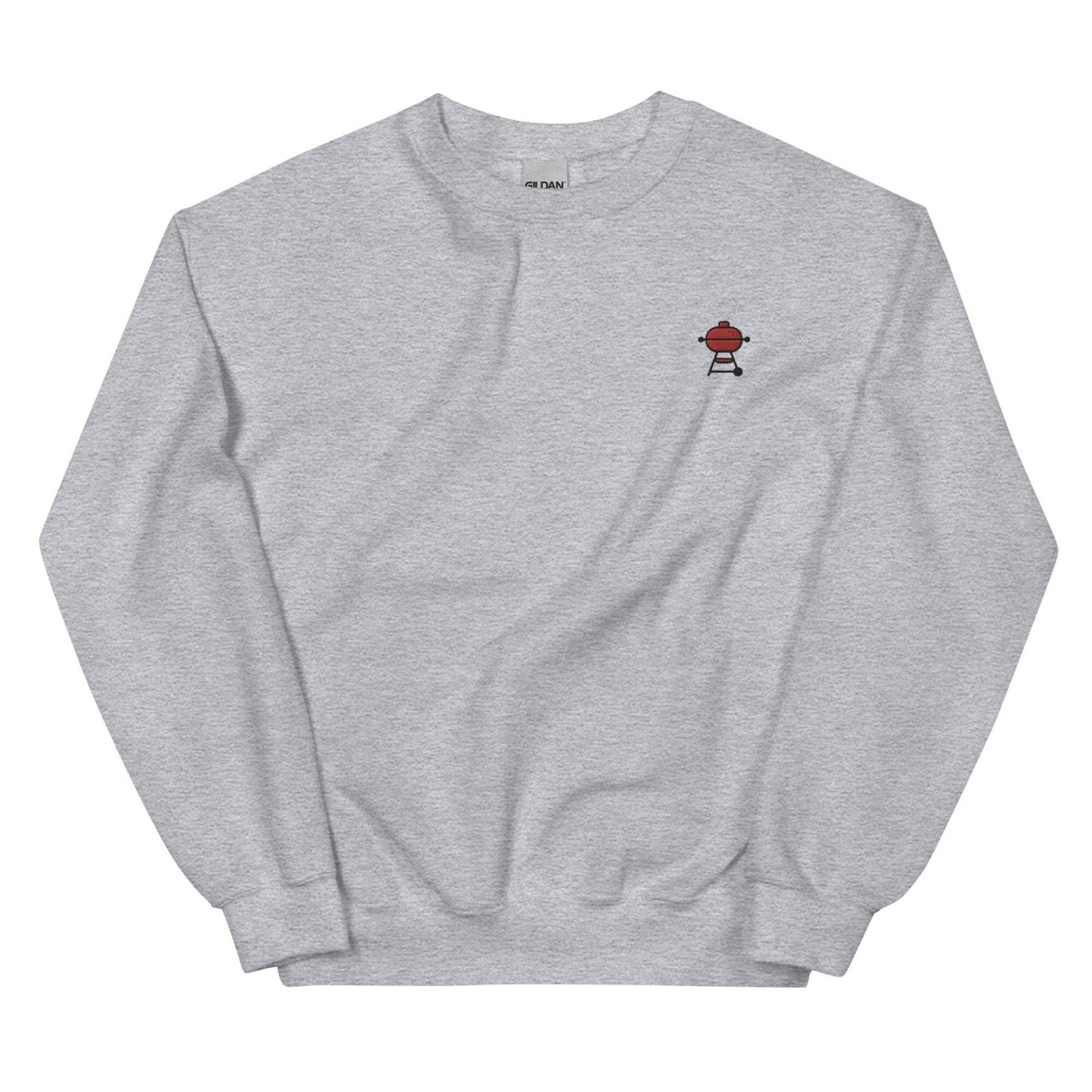 Barbeque Besticktes Sweatshirt-Geschenk, Süßer Unisex-Crewneck-Pullover, Langarm-Pullover-Pullover - Mehrere Farben von GetStitch