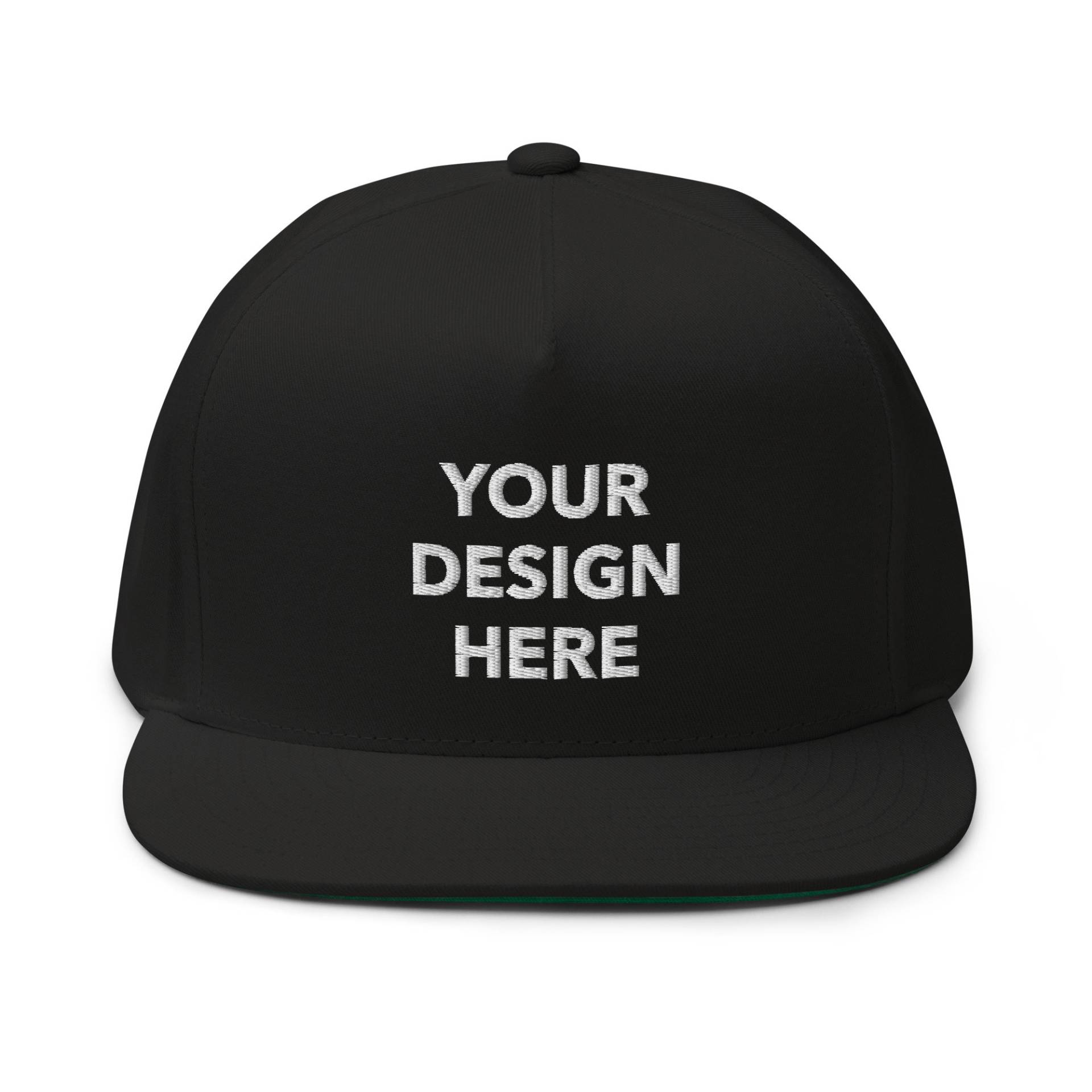 Benutzerdefinierte Flat Bill Cap, Personalisierte Ihr Logo Text Oder Design Baseball Cap - Mehrere Farboptionen von GetStitch