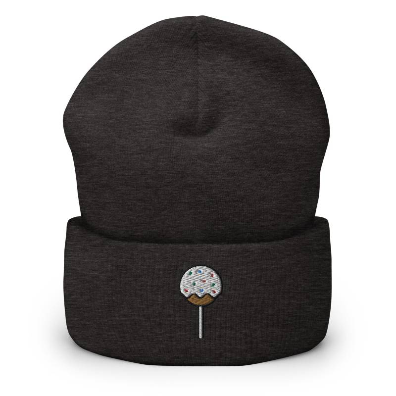 Cake Pop Frühstück Dessert Bestickte Mütze, Handmade Cuffed Knit Unisex Slouchy Erwachsene Winter Hut Mütze Geschenk von GetStitch