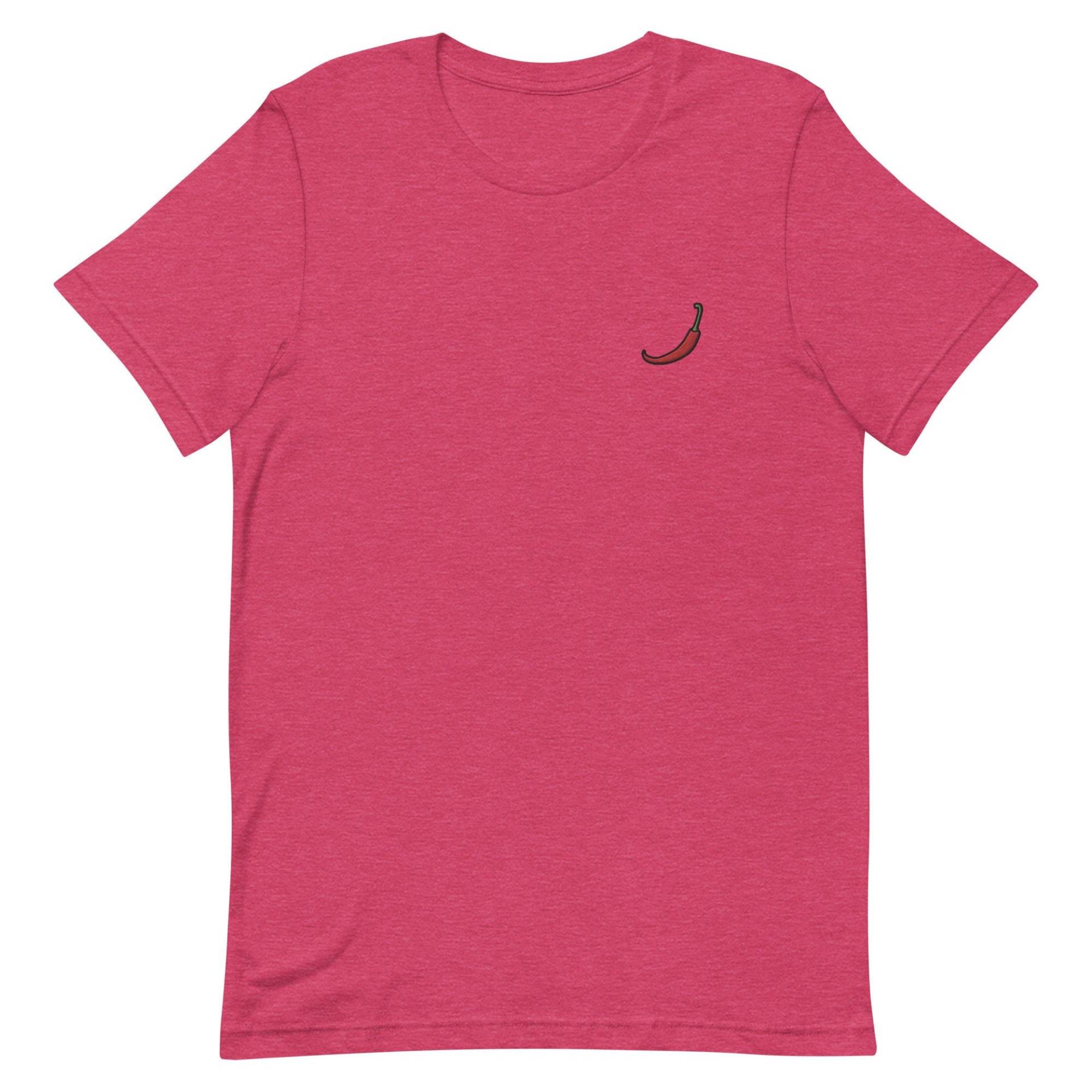Chili Pepper Unisex T-Shirt, Besticktes T-Shirt Geschenk Für Freund, Freundin, Kurzarm Shirt - Mehrere Farben von GetStitch