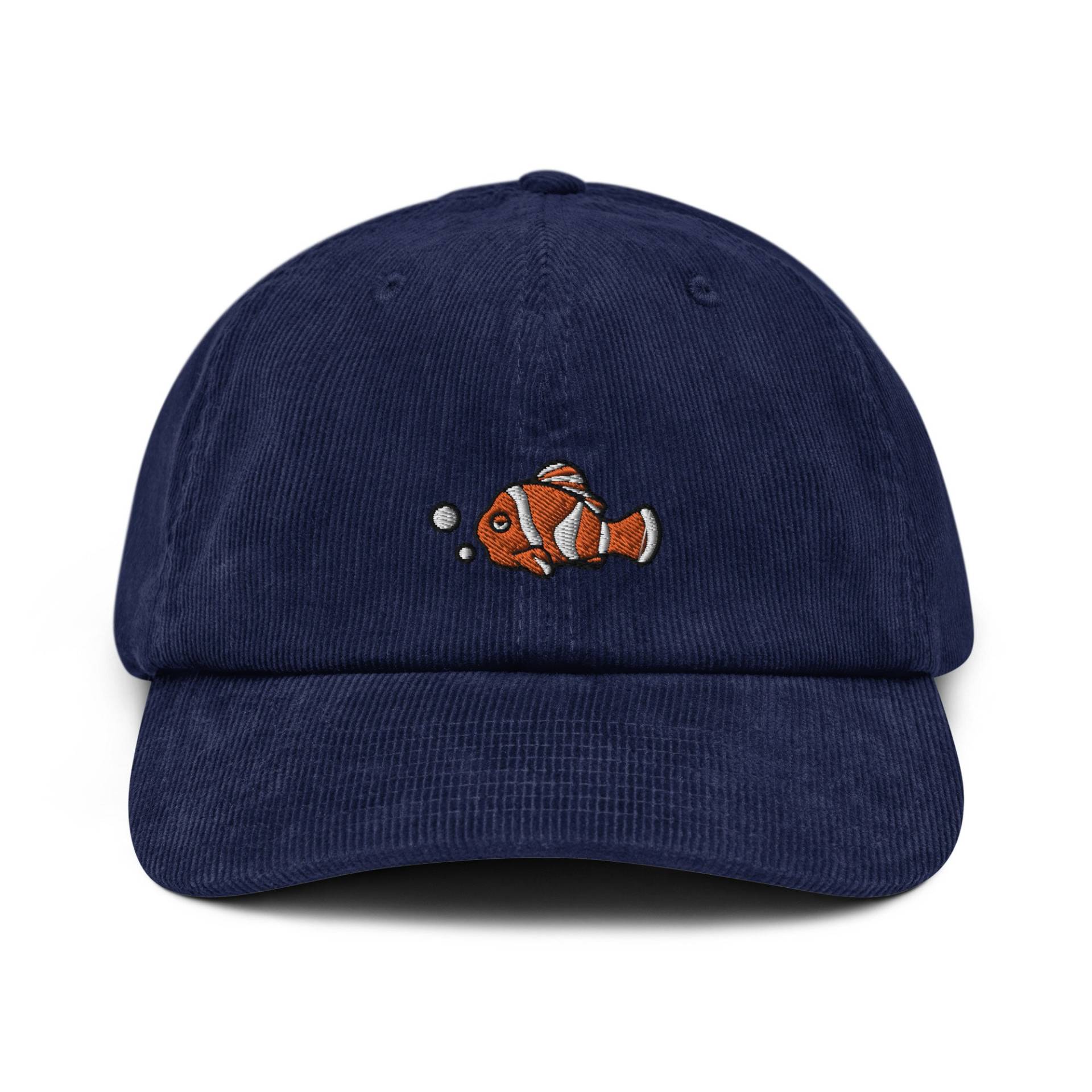 Clown Fisch Cord Hut, Handgemachte Bestickte Dad Cap - Mehrere Farben von GetStitch