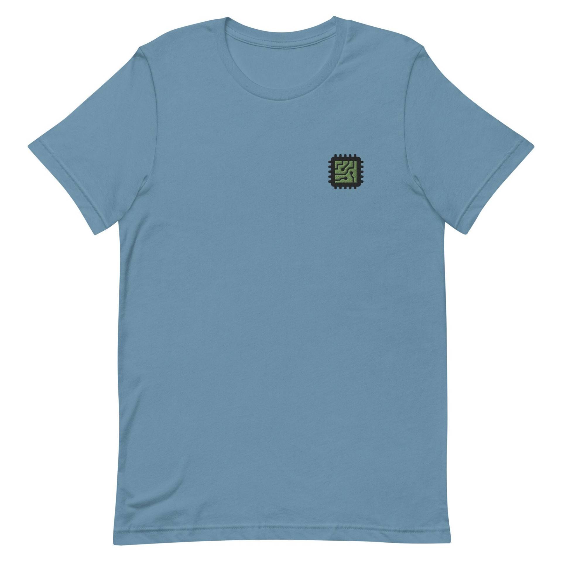 Computer Chip Unisex T-Shirt, Besticktes T-Shirt Geschenk Für Freund, Freundin, Kurzarm Shirt - Mehrere Farben von GetStitch