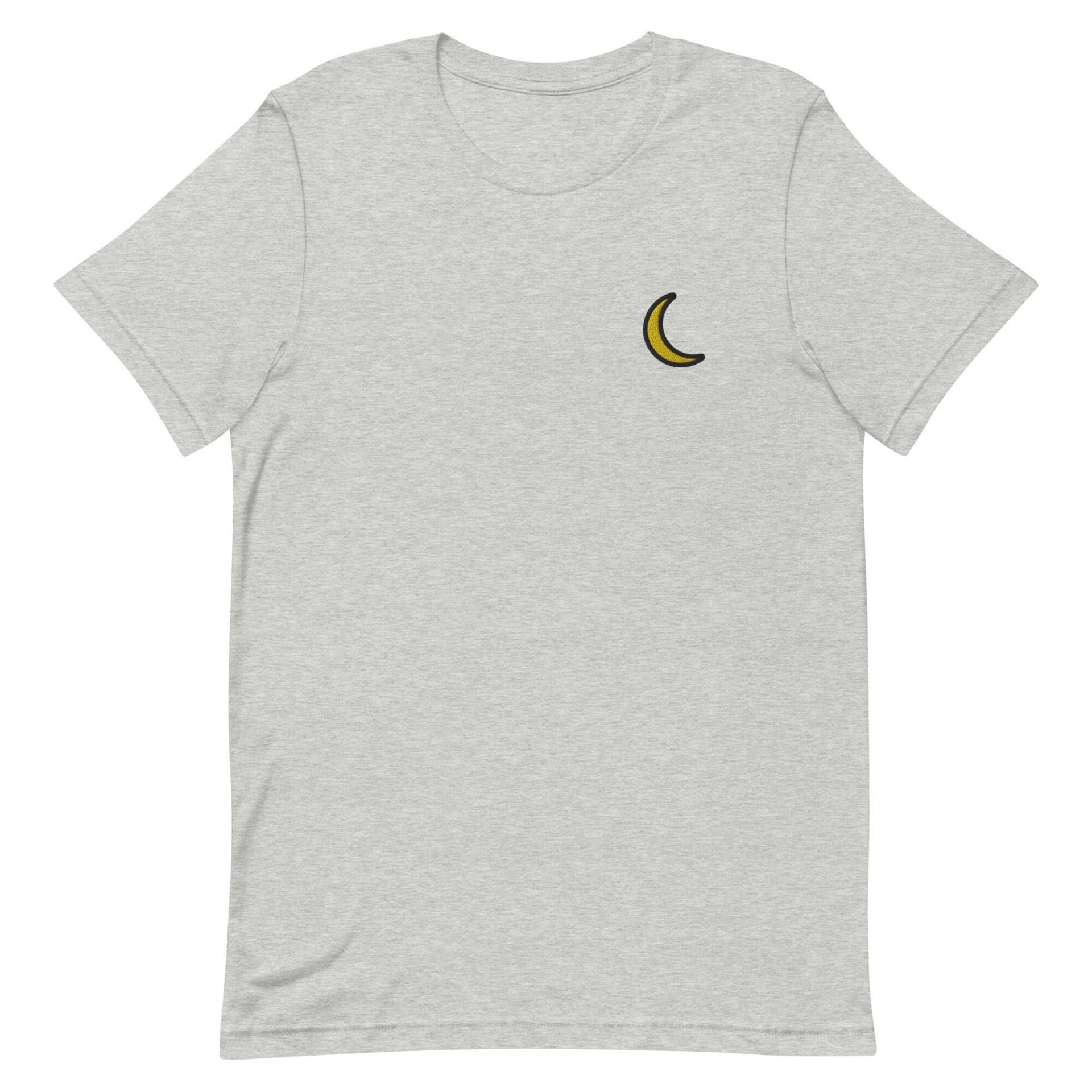 Crescent Moon Unisex T-Shirt, Besticktes T-Shirt Geschenk Für Freund, Freundin, Kurzarm Shirt - Mehrere Farben von GetStitch