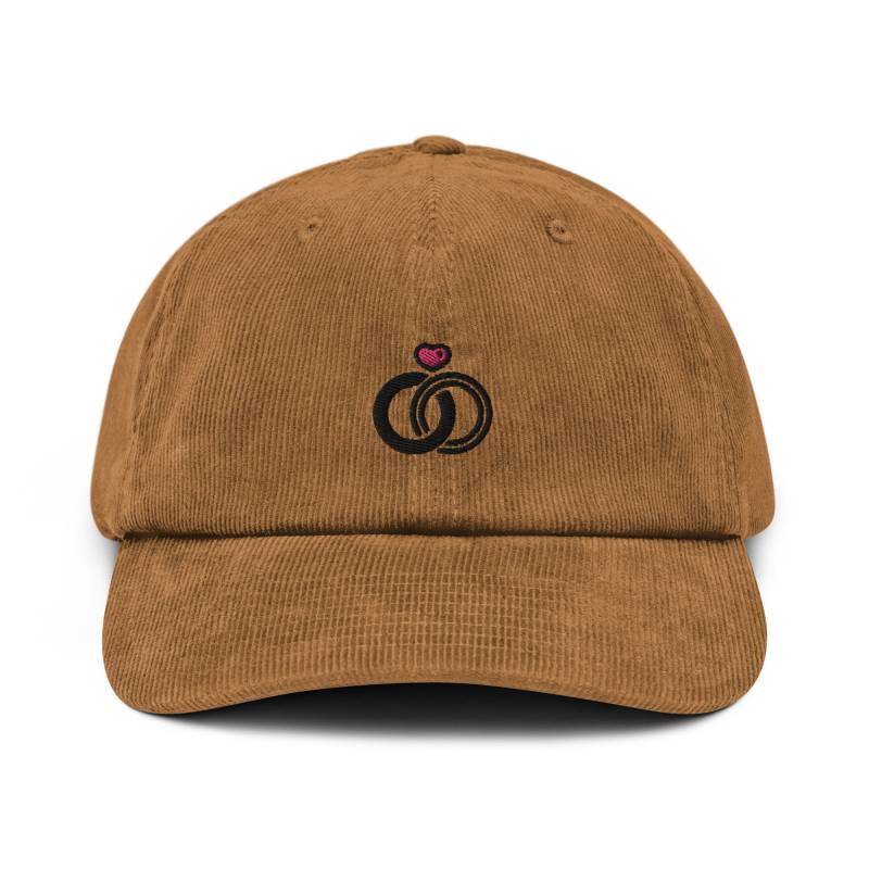 Eheringe Cord Hut, Handgefertigte Bestickte Dad Cap - Mehrere Farben von GetStitch