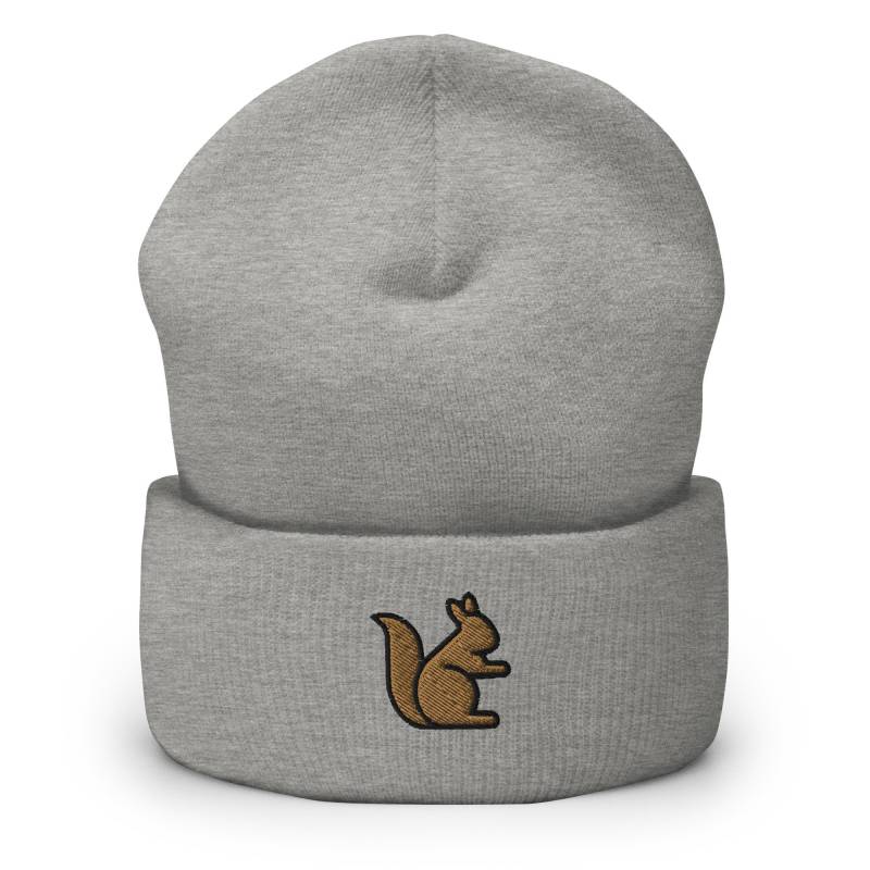 Eichhörnchen Gestickte Mütze, Handgemachte Manschetten Stricken Unisex Slouchy Erwachsene Winter Mütze Geschenk von GetStitch