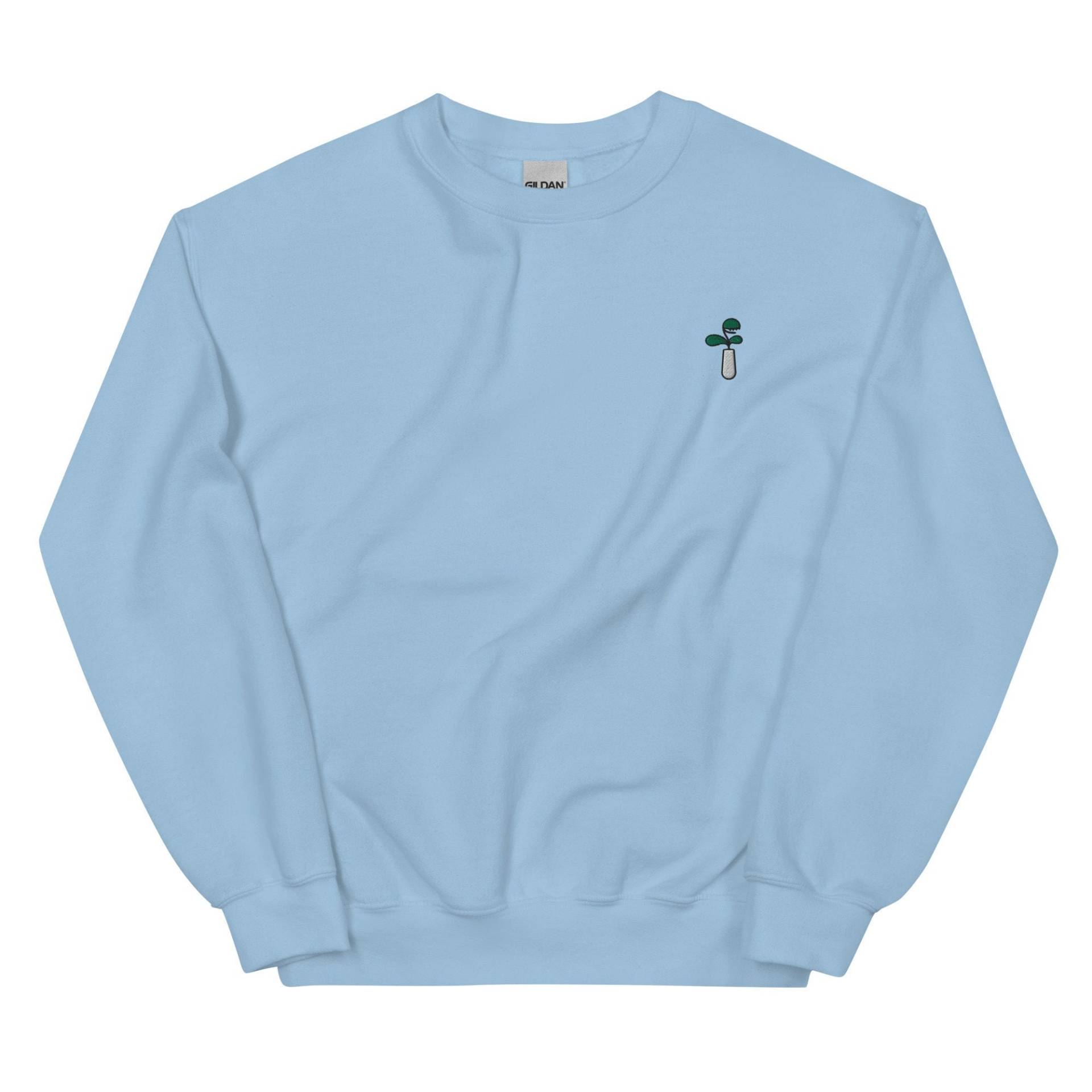 Fliegenfalle Besticktes Sweatshirt-Geschenk, Süßer Unisex-Crewneck-Pullover, Langarm-Pullover-Pullover - Mehrere Farben von GetStitch