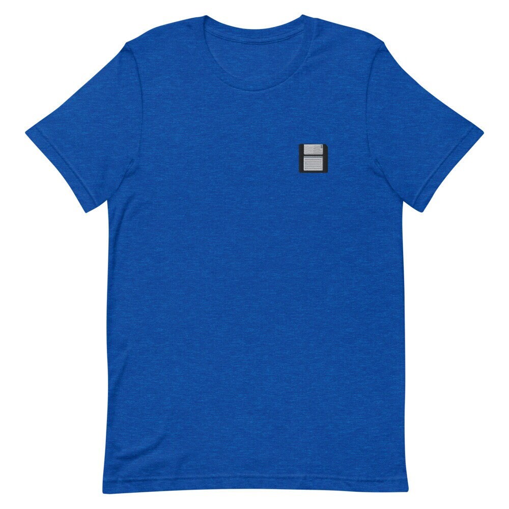 Floppy Disk Besticktes Unisex T-Shirt Geschenk Für Freund, Freundin, Kurzarm Shirt - Mehrere Farben von GetStitch