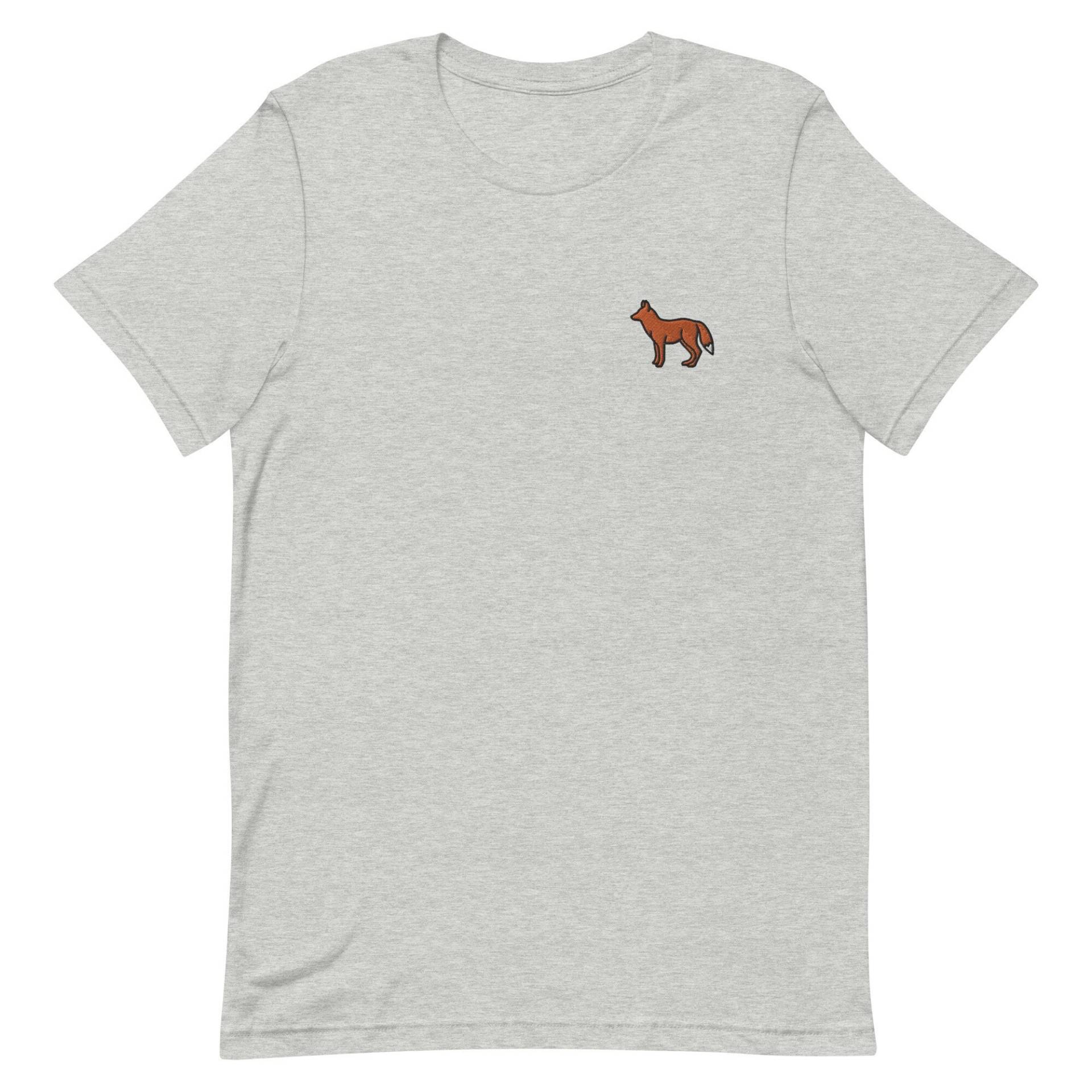 Fuchs Unisex T-Shirt, Besticktes T-Shirt Geschenk Für Freund, Freundin, Kurzarm-Shirt - Mehrere Farben von GetStitch