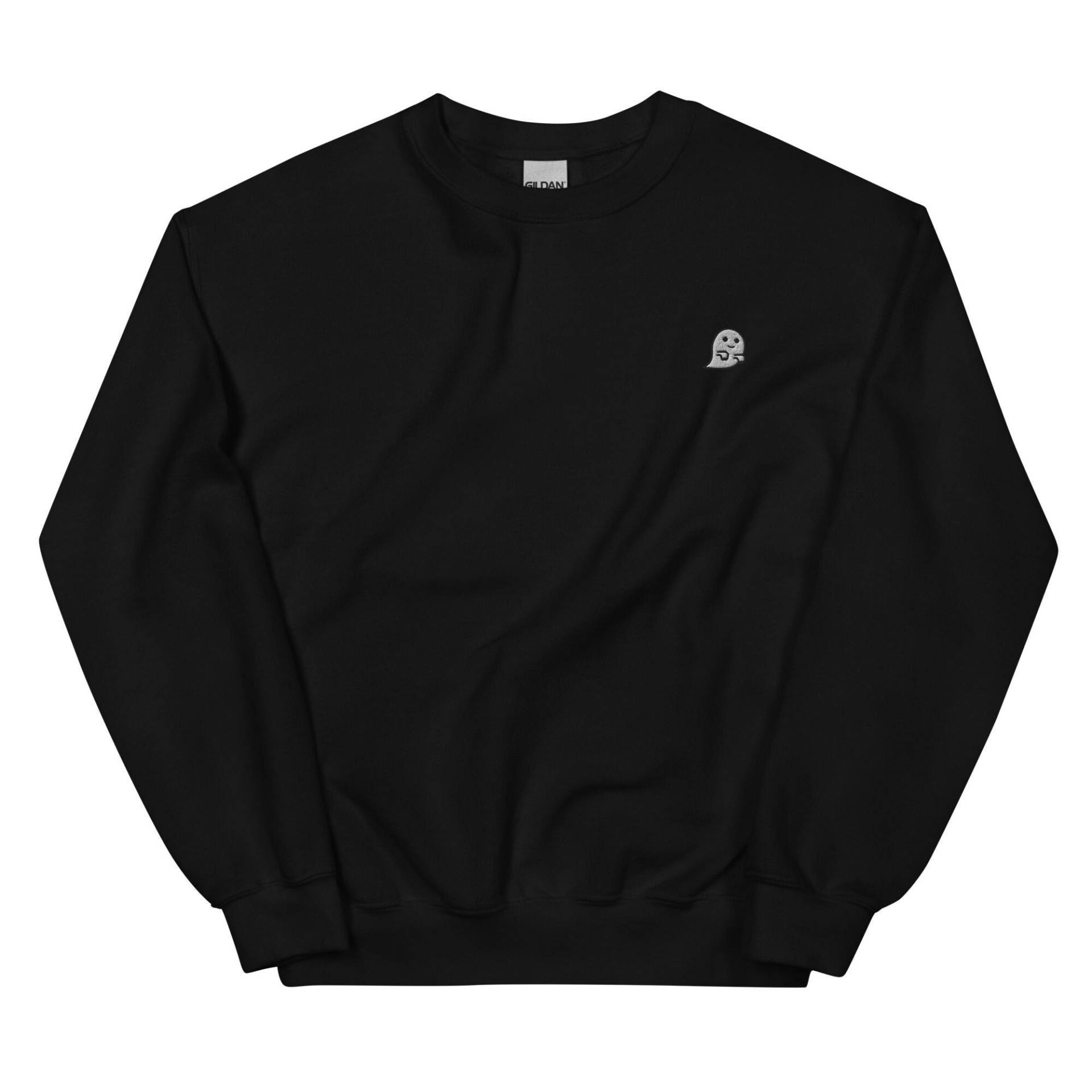 Gespenst Besticktes Sweatshirt Geschenk, Süßer Unisex Crewneck Pullover, Langarm Pullover - Mehrere Farben von GetStitch