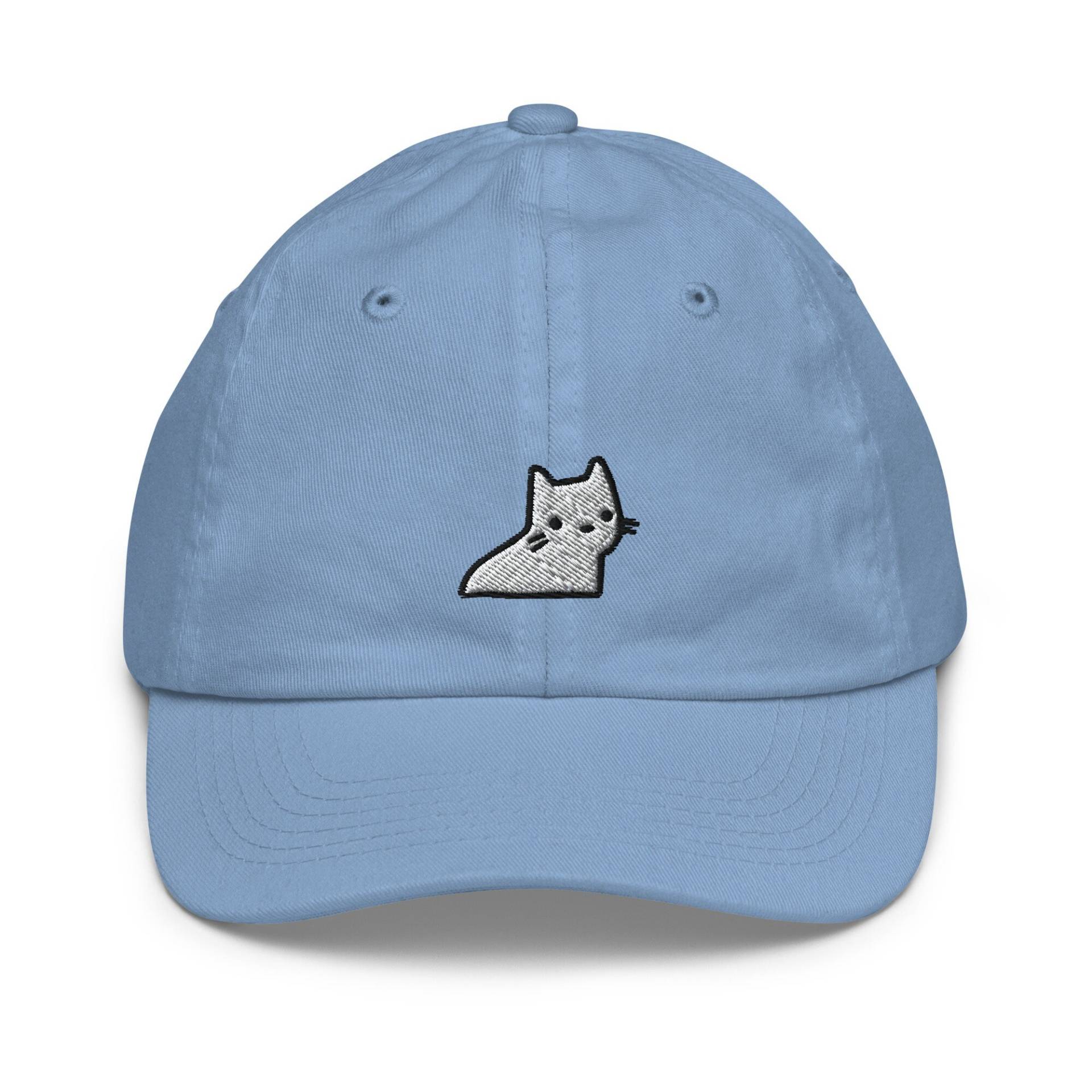 Ghost Cat Jugend Baseballkappe, Handgefertigte Kindermütze, Bestickte Kindermütze Geschenk - Mehrere Farben von GetStitch