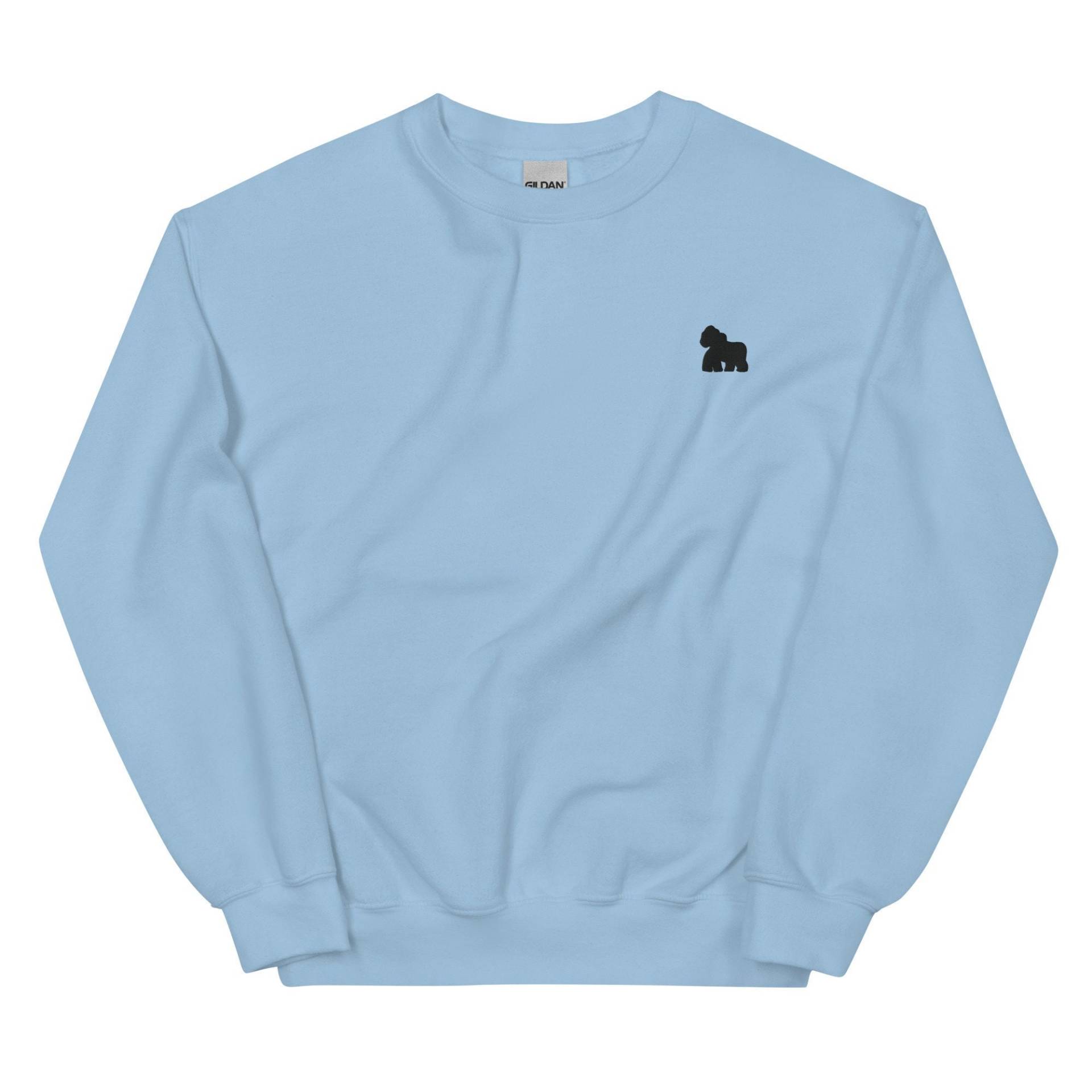 Gorilla Besticktes Sweatshirt Geschenk, Süßer Unisex Rundhalspullover, Langarmpullover - Mehrere Farben von GetStitch