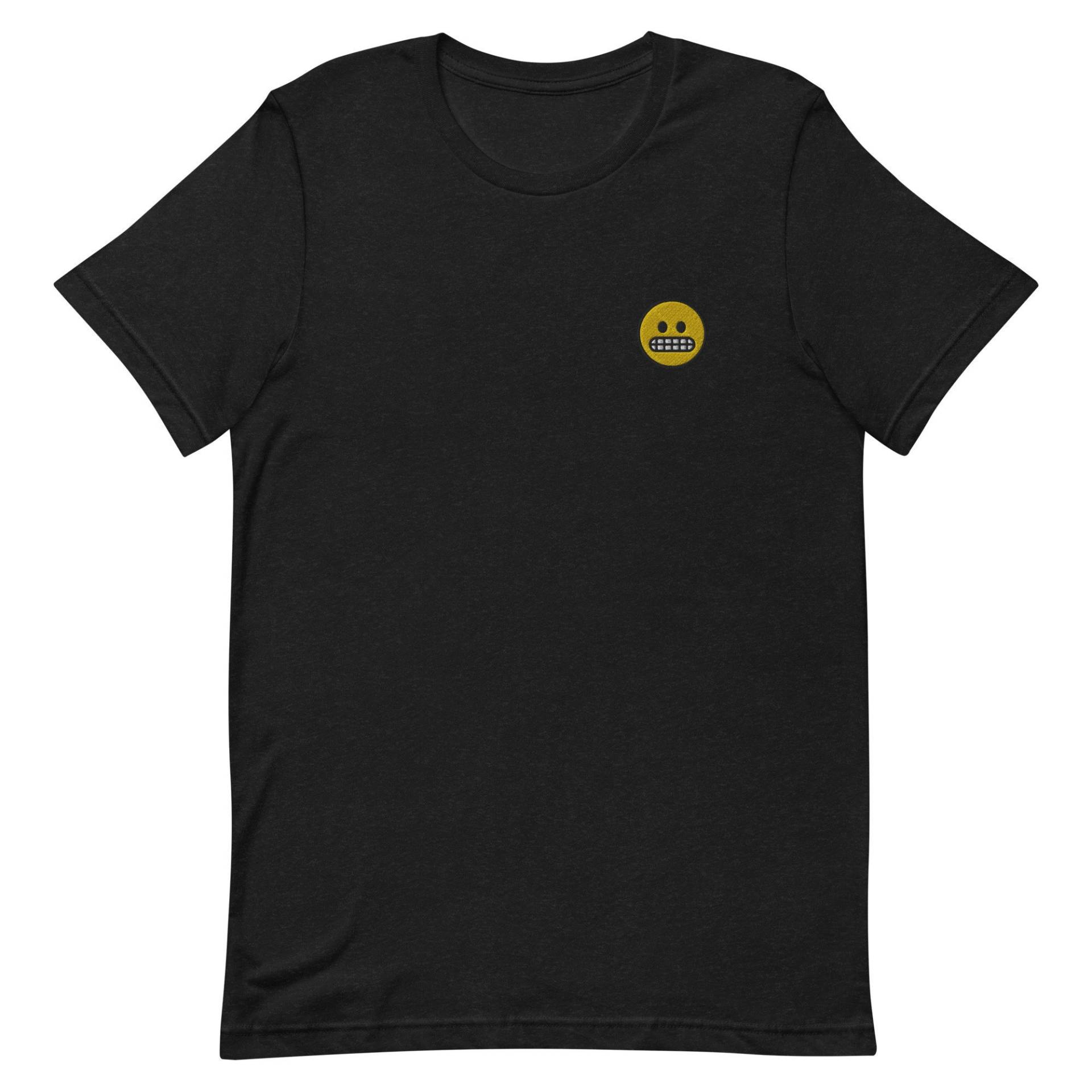 Grimmise Emoji Unisex T-Shirt, Besticktes Herren-T-Shirt Geschenk Für Freund, Freundin, Kurzarm-Shirt - Mehrere Farben von GetStitch