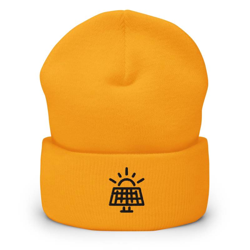Grüne Energie Sonnenkollektor Gestickte Mütze, Handgemachtes Gestricktes Unisex Slouchy Erwachsene Wintermütze Kappe Geschenk von GetStitch