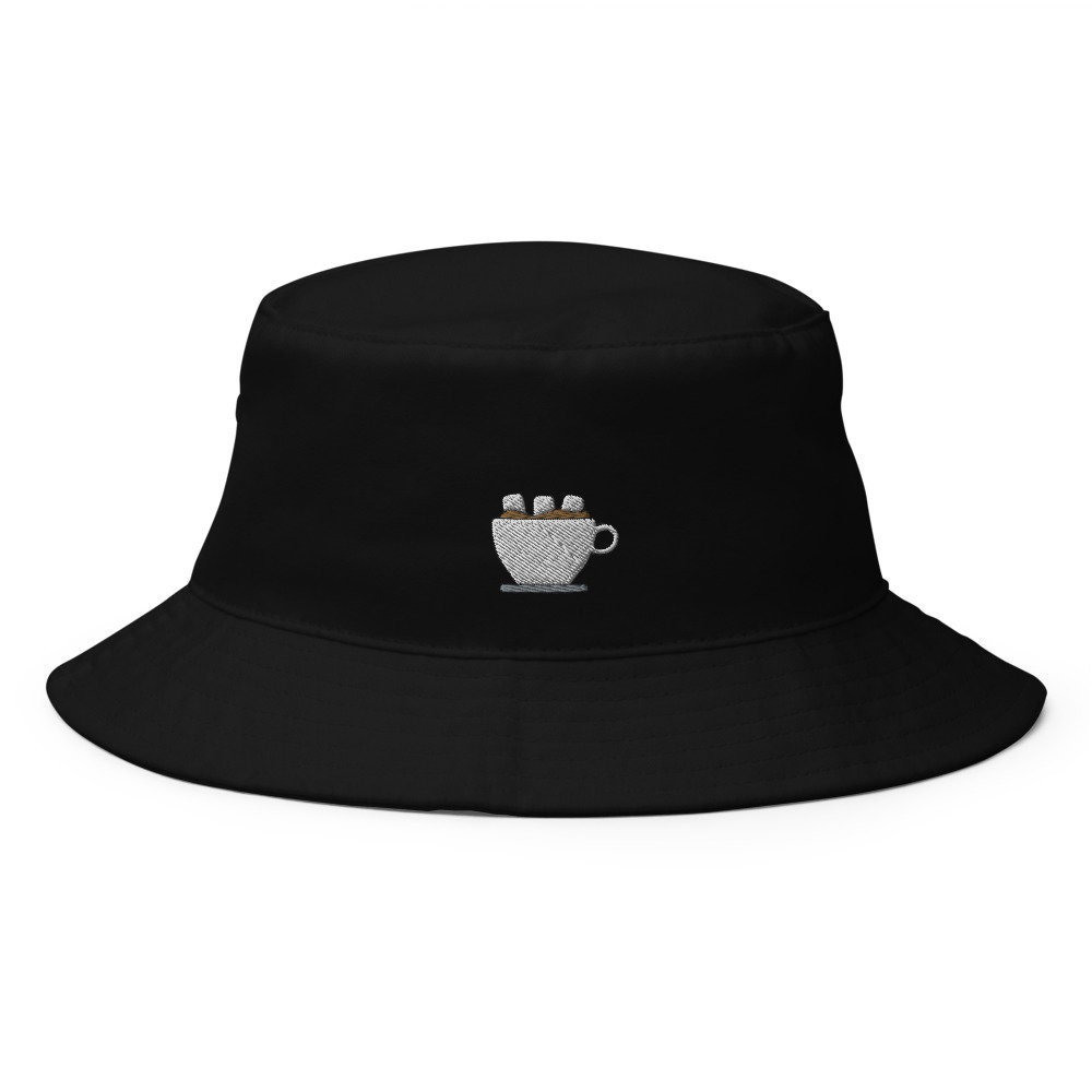 Hot Coco Bestickte Bucket Hat, Handgemachte Unisex Baumwolle Sonnenhut, Sommerhut Geschenk von GetStitch