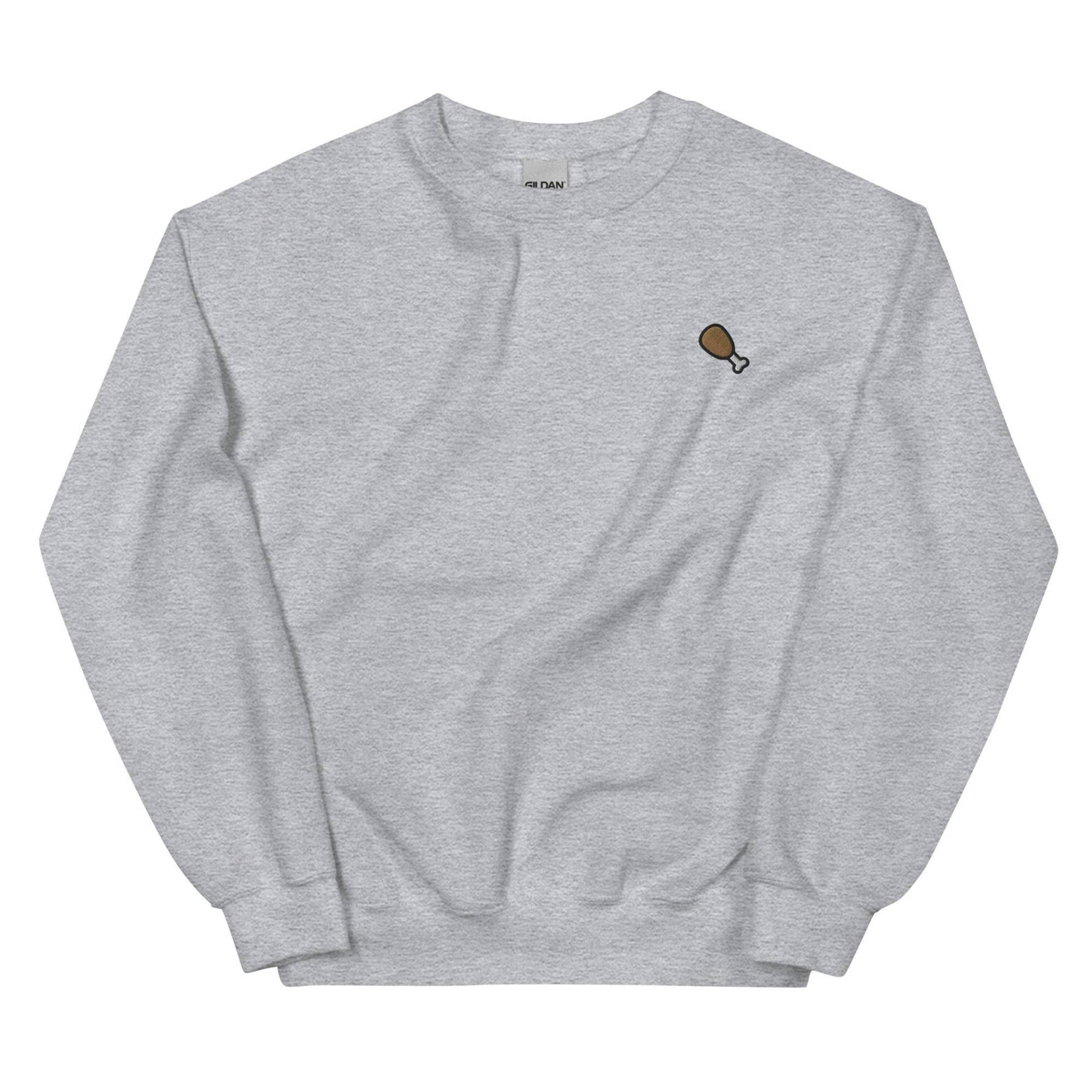 Huhn Bein Besticktes Sweatshirt Geschenk, Süßer Unisex Crewneck Pullover, Langarm Pullover - Mehrere Farben von GetStitch