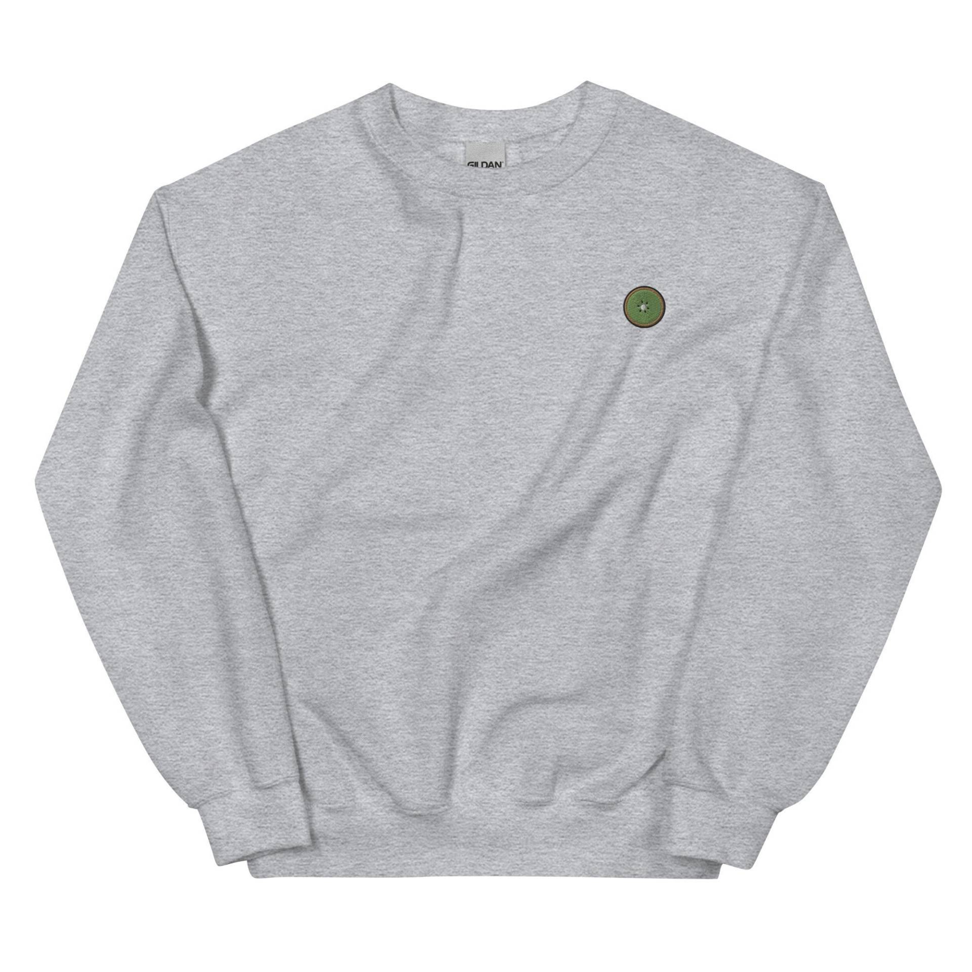 Kiwi Besticktes Sweatshirt Geschenk, Süßer Unisex Crewneck Pullover, Langarm Pullover - Mehrere Farben von GetStitch