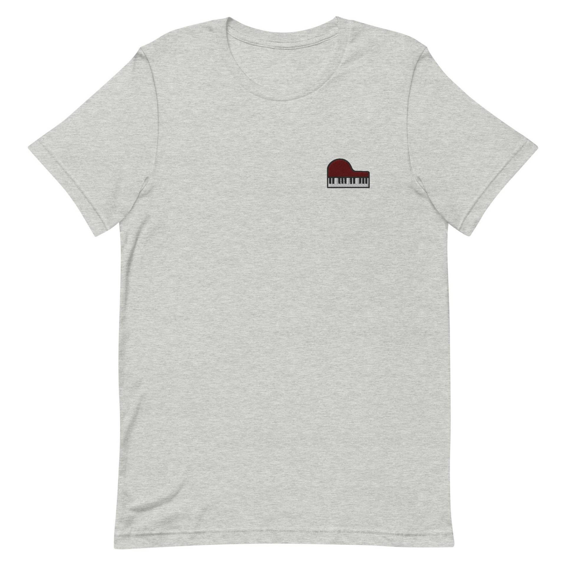 Klavier Unisex T-Shirt, Gesticktes T-Shirt Geschenk Für Freund, Freundin, Kurzarm-Shirt - Mehrere Farben von GetStitch