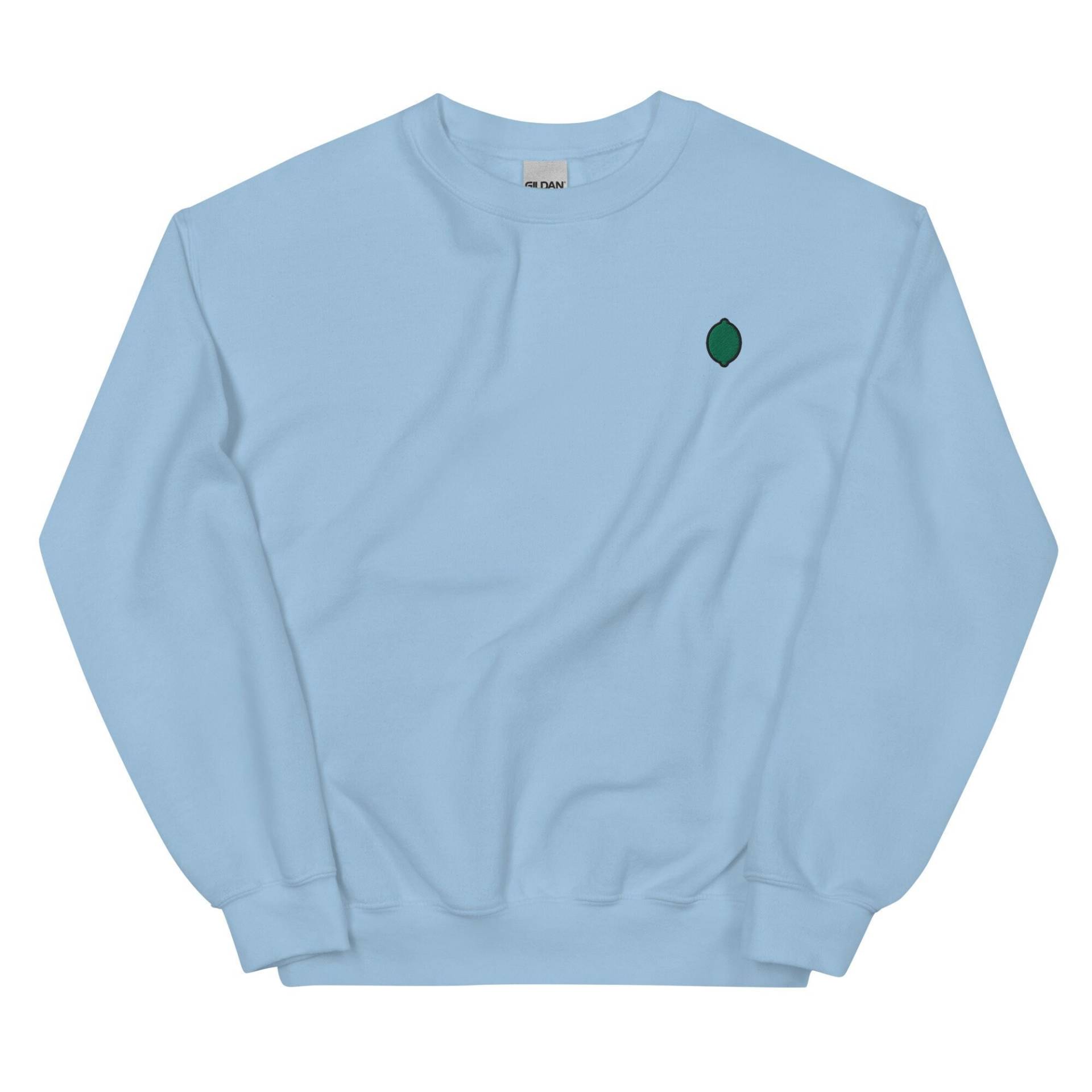 Lime Besticktes Sweatshirt Geschenk, Süßer Unisex Rundhalspullover, Langarmpullover - Mehrere Farben von GetStitch