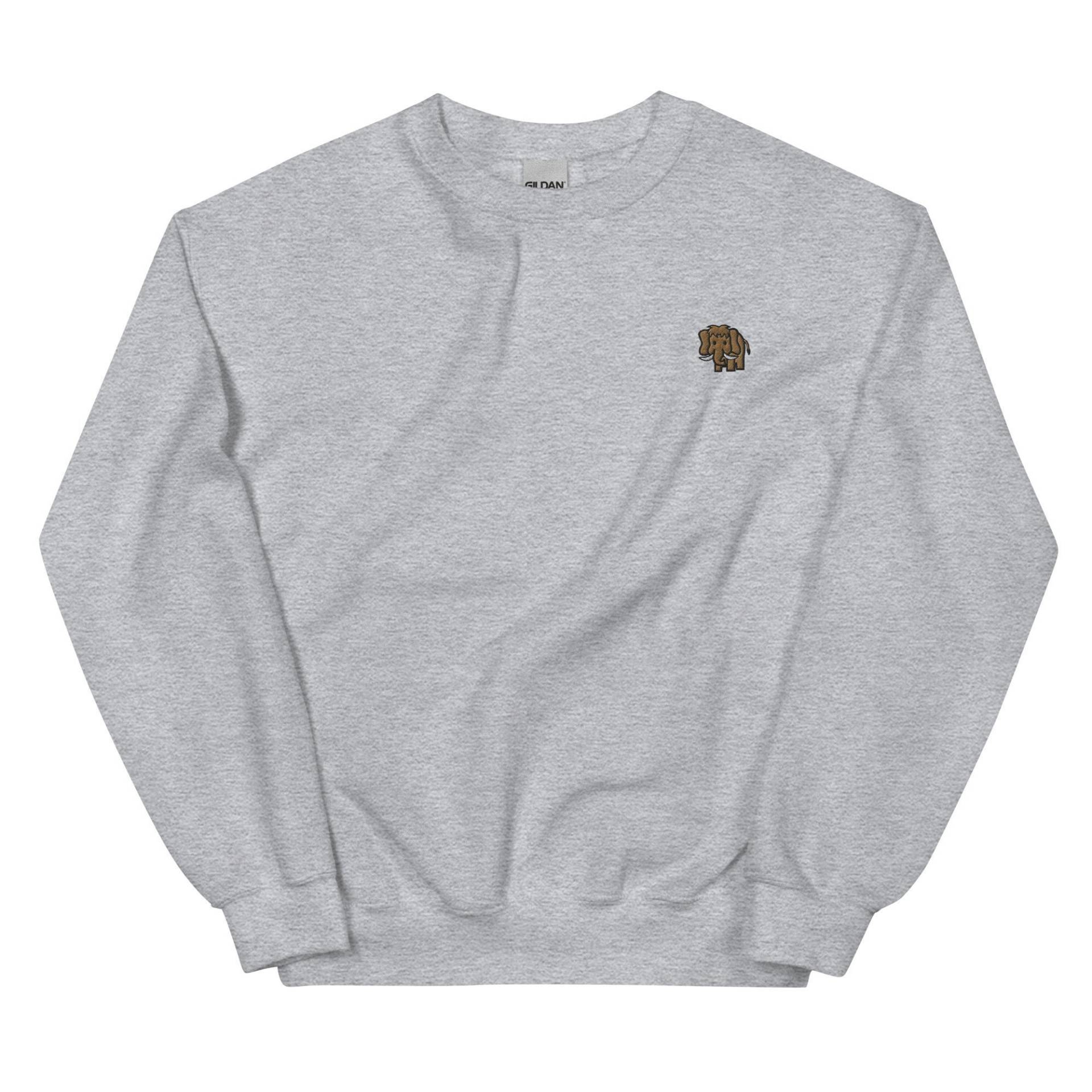 Mammut Besticktes Sweatshirt Geschenk, Süßer Unisex Crewneck Pullover, Langarm Pullover - Mehrere Farben von GetStitch